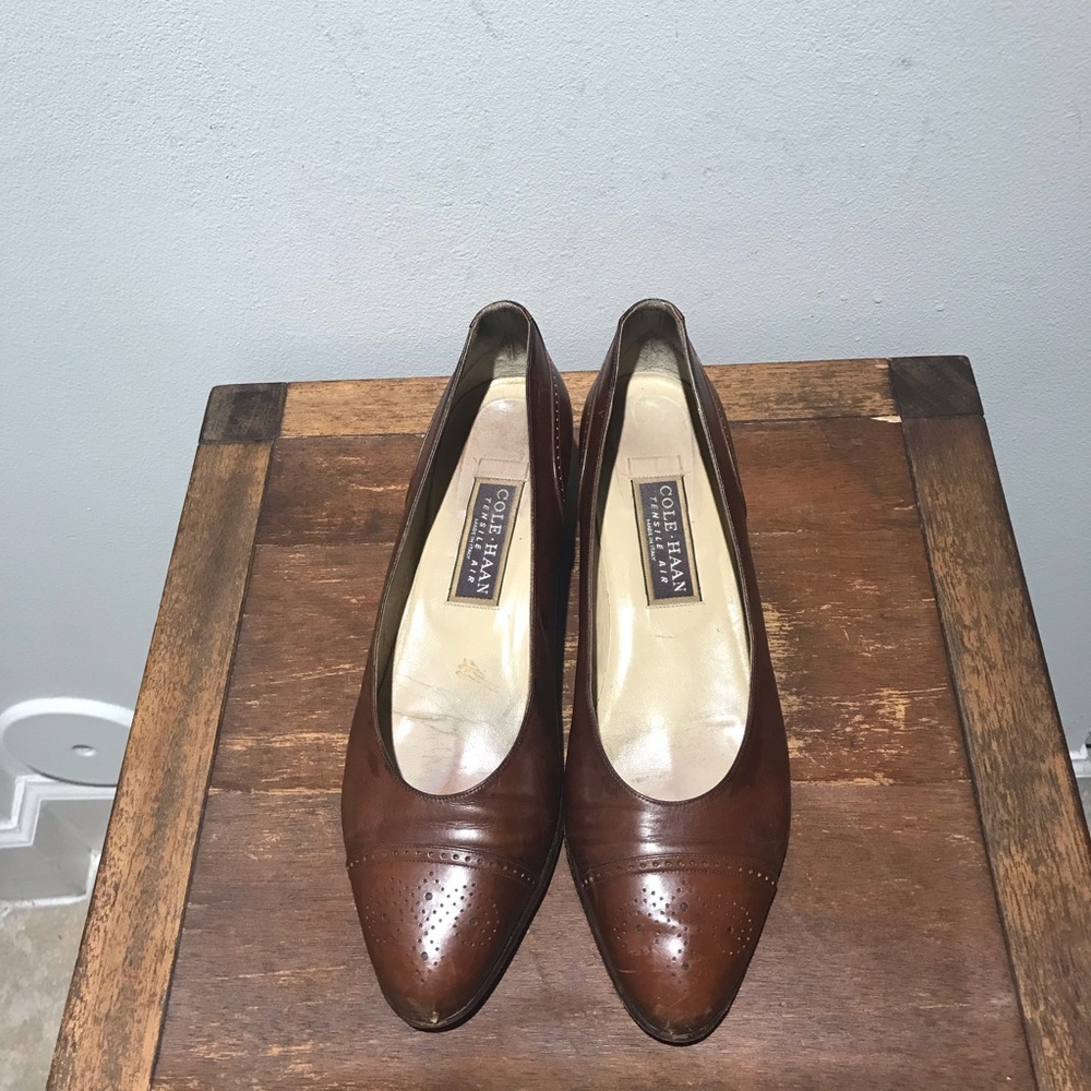 Cole Haan Tensile Air Pointy Leather Brown Loafer